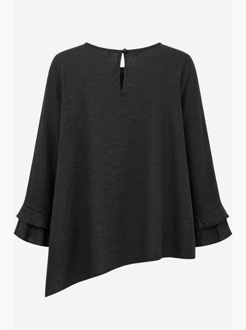 Blusa de cuello redondo de manga larga con volantes mixray - Kiabi Blusa de cuello redondo de manga larga con volantes mixray - Kiabi