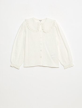 Blusa de doble gasa de algodón
