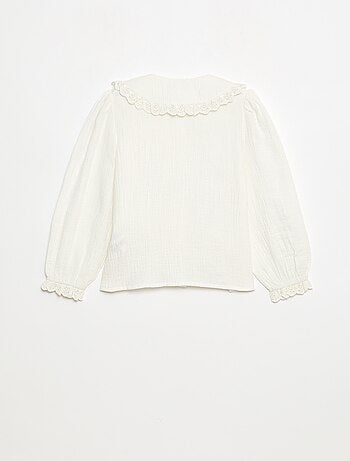Blusa de doble gasa de algodón