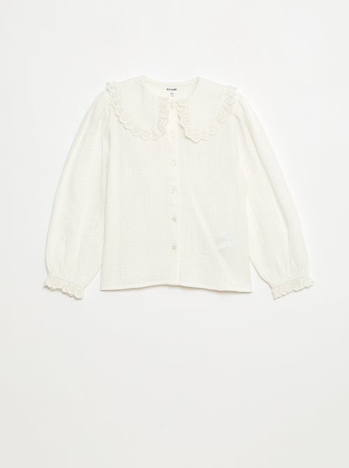 Blusa de doble gasa de algodón - Kiabi