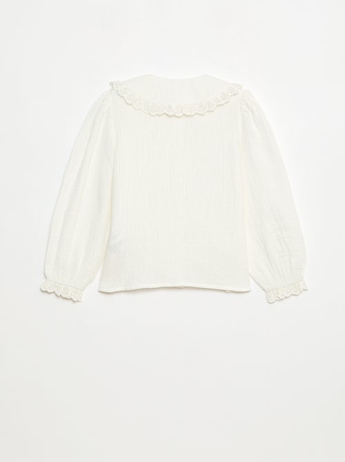 Blusa de doble gasa de algodón - Kiabi