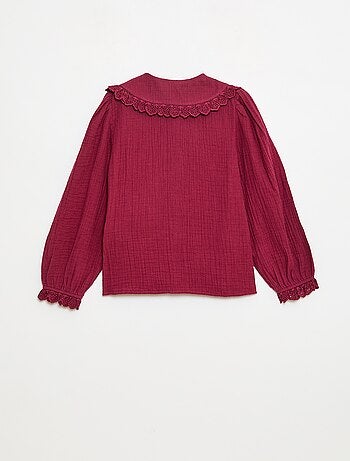 Blusa de doble gasa de algodón