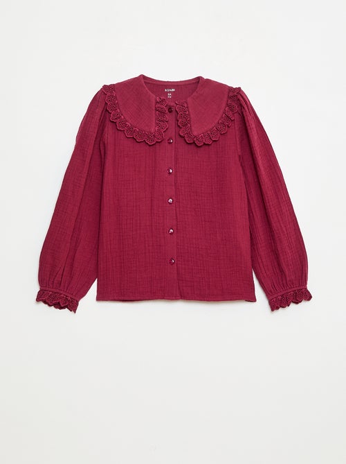 Blusa de doble gasa de algodón - Kiabi