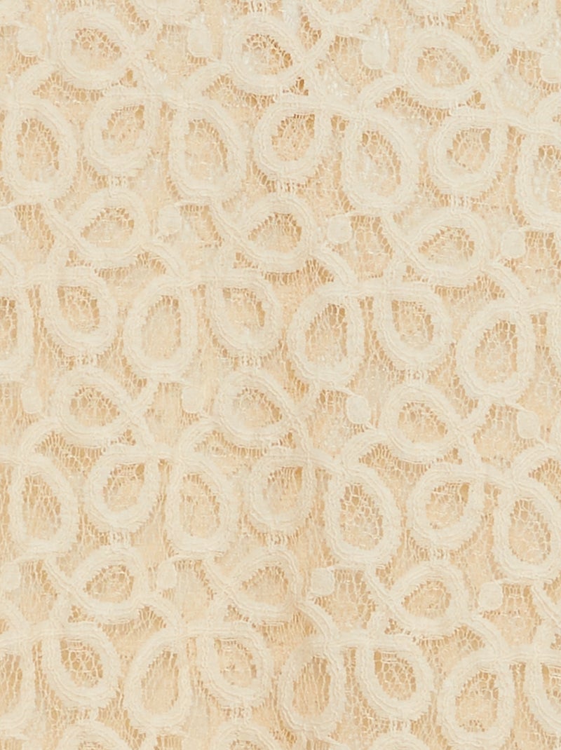 Blusa de encaje de manga larga con cuello redondo 'JDY' BEIGE - Kiabi