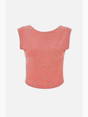 Blusa de espalda abierta de lúrex hiccup