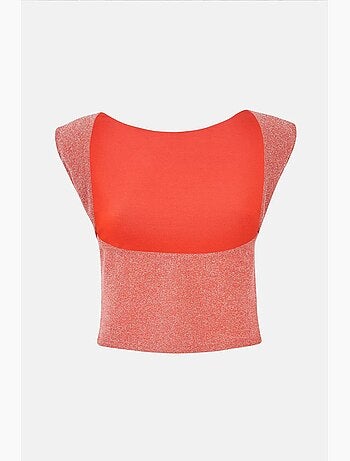 Blusa de espalda abierta de lúrex hiccup