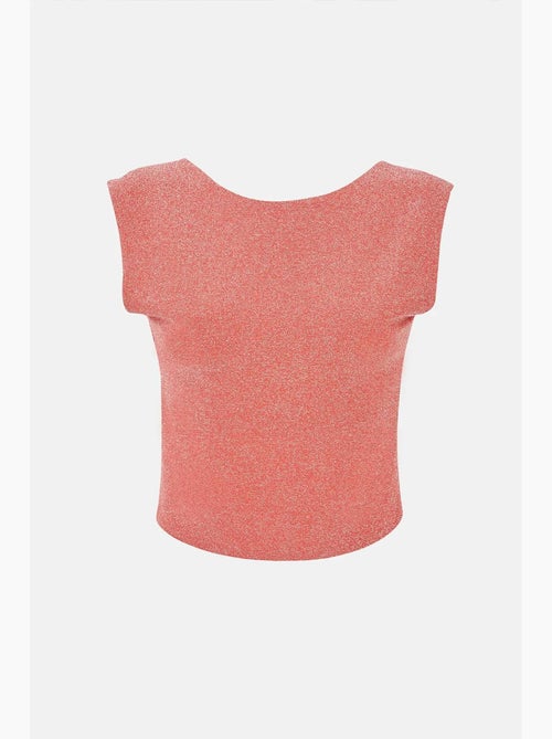 Blusa de espalda abierta de lúrex hiccup - Kiabi Blusa de espalda abierta de lúrex hiccup - Kiabi