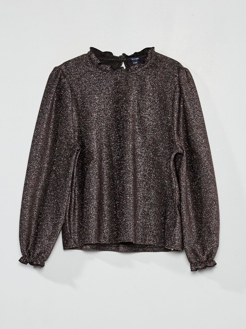 Blusa de fantasía con cuello fruncido multicolor - Kiabi