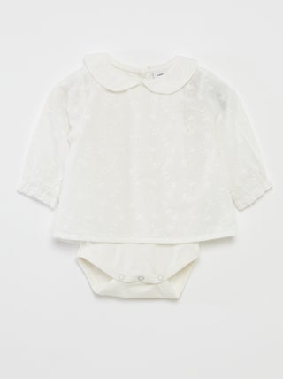 Blusa de fiesta con body incluido