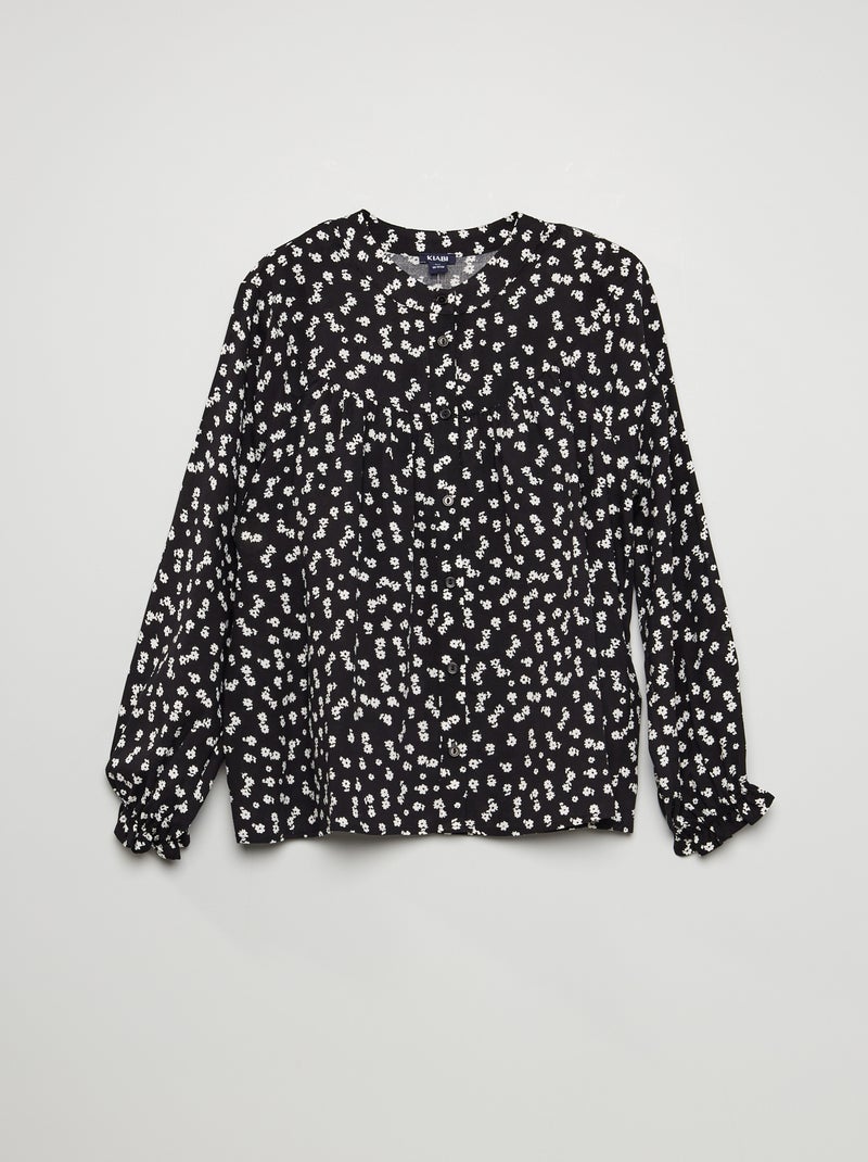 Blusa de flores con cierre de botones estampado flores - Kiabi
