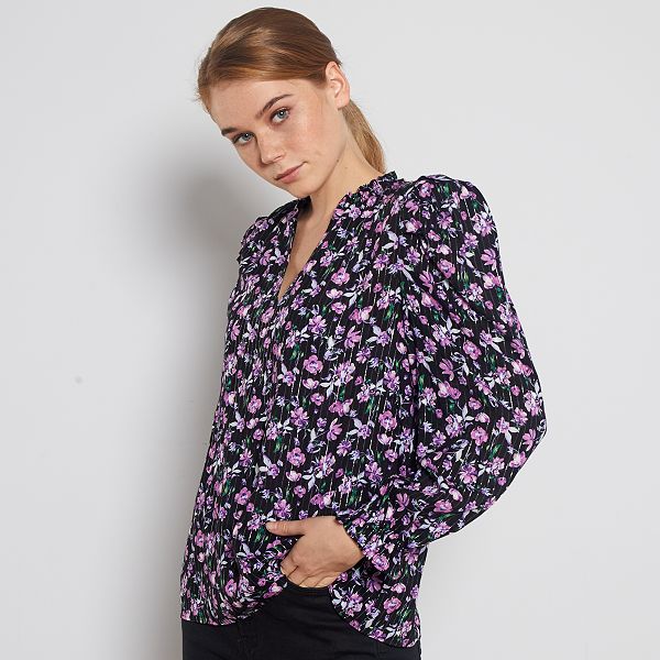 blusa flores mujer