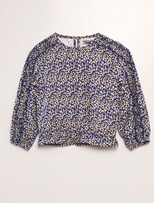 Blusa de flores con volantes - Kiabi