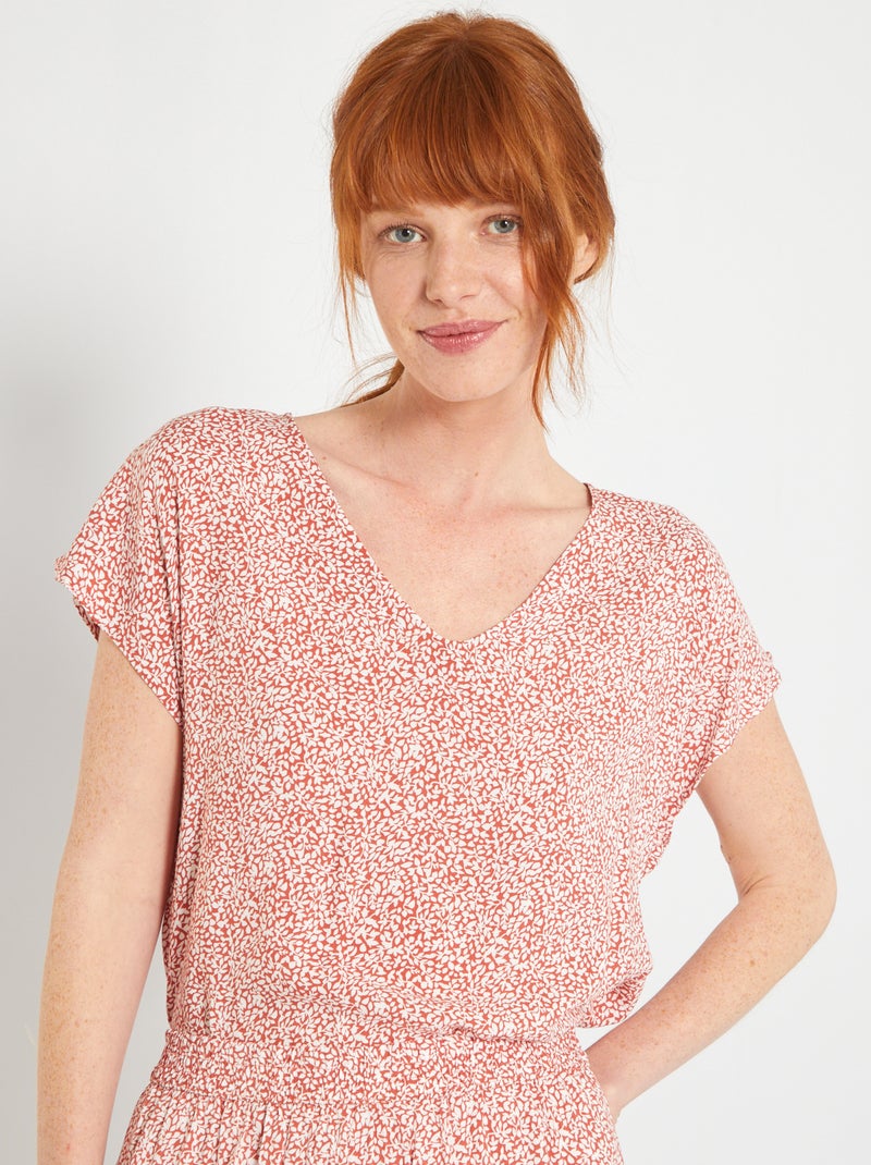 Blusa de flores 'JDY' NARANJA - Kiabi