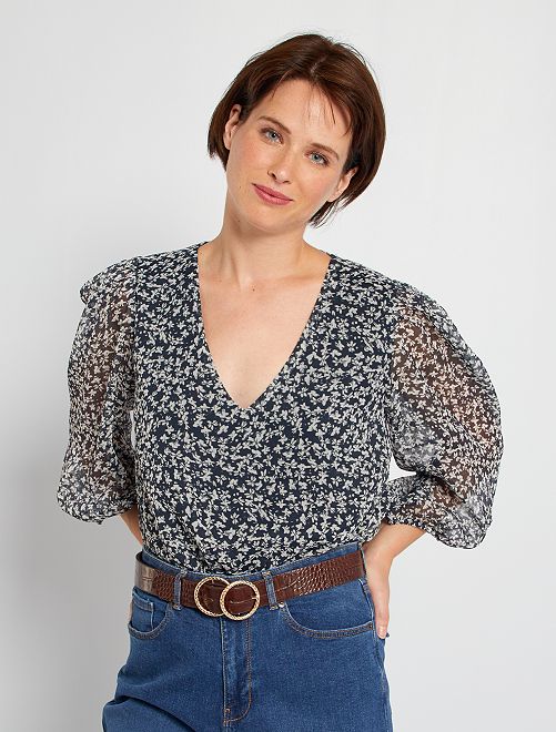 Blusa de flores - NEGRO - Kiabi - 20.00€