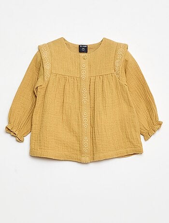 Blusa de gasa de algodón
