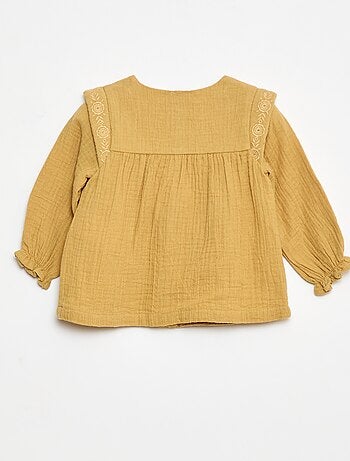 Blusa de gasa de algodón