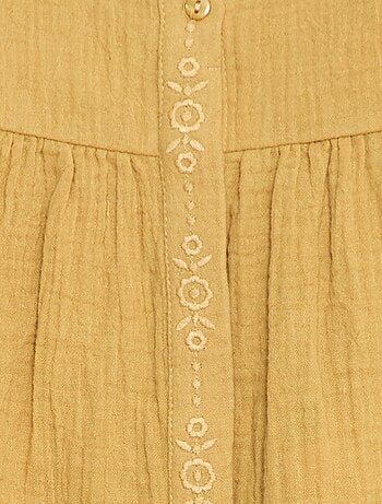 Blusa de gasa de algodón