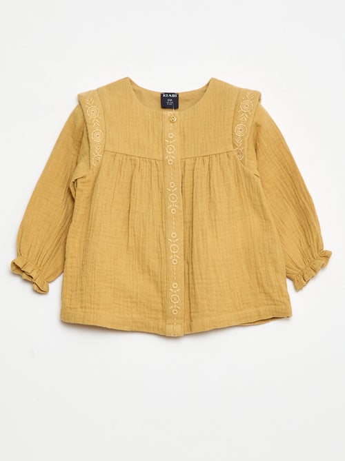 Blusa de gasa de algodón - Kiabi