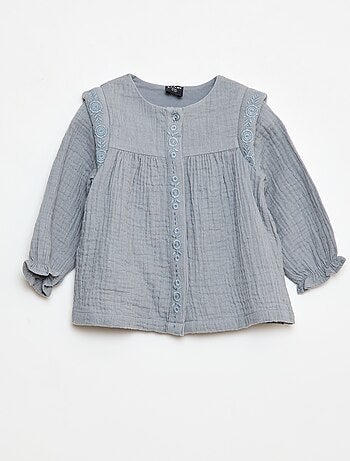 Blusa de gasa de algodón