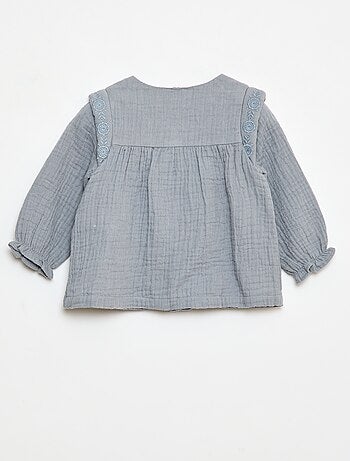 Blusa de gasa de algodón