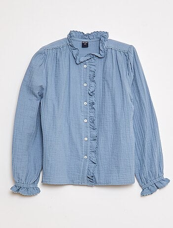 Blusa de gasa de algodón