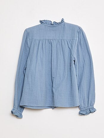 Blusa de gasa de algodón
