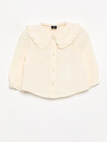 Blusa de gasa de algodón