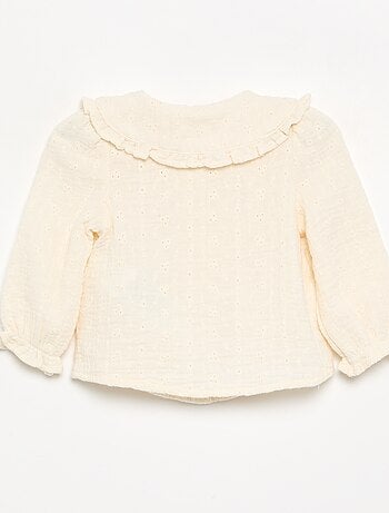 Blusa de gasa de algodón