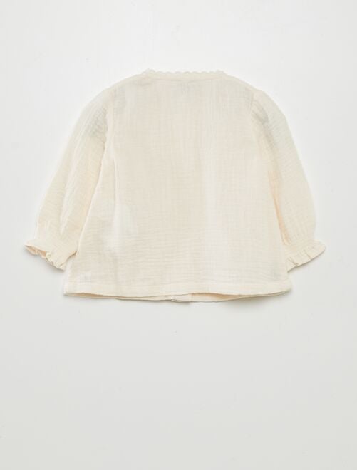 Camisa blanca niña kiabi online