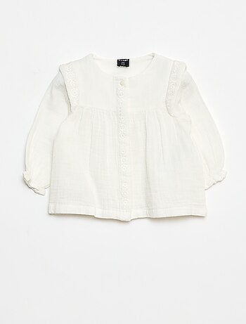 Blusa de gasa de algodón