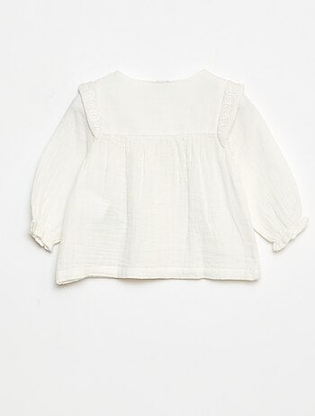 Blusa de gasa de algodón