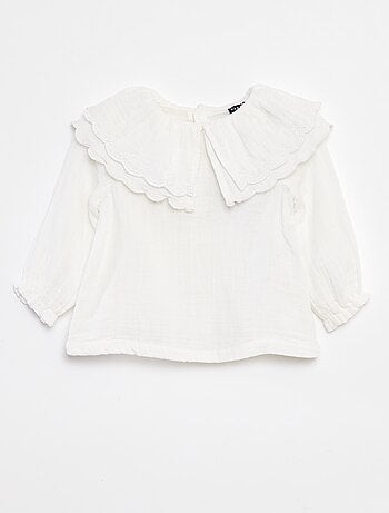 Blusa de gasa de algodón