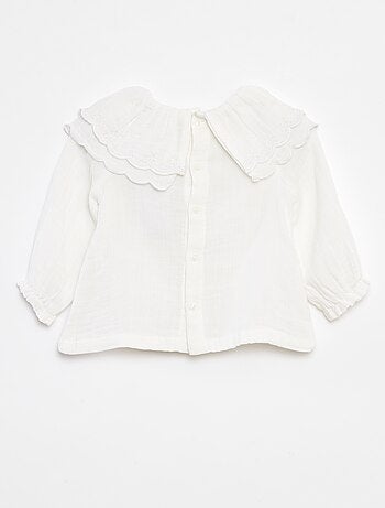Blusa de gasa de algodón