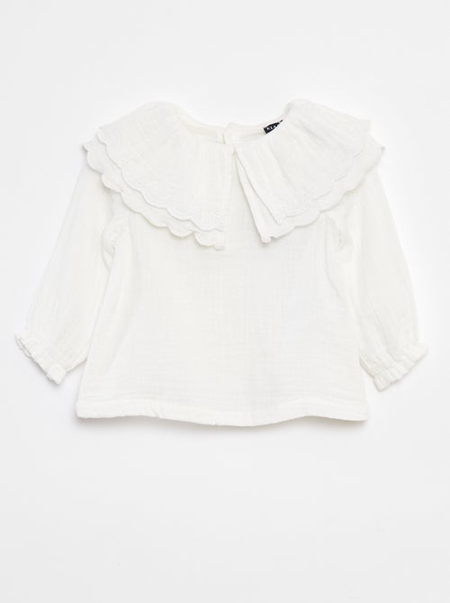 Blusa de gasa de algodón - Kiabi