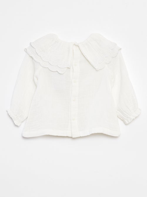 Blusa de gasa de algodón - Kiabi