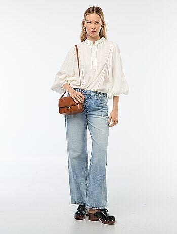 Blusa de gasa de algodón