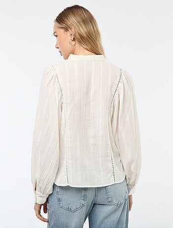 Blusa de gasa de algodón