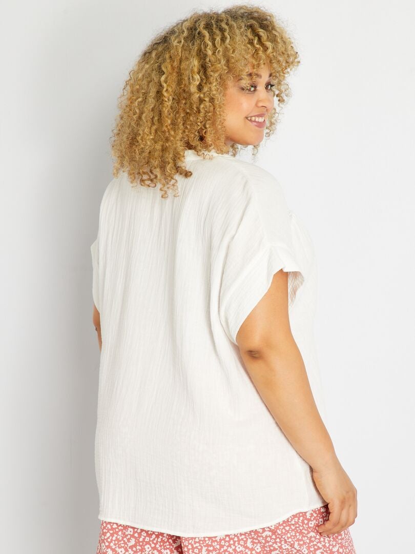 Blusa de gasa Kota en marrón