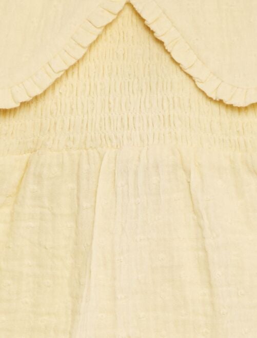 Blusa de gasa de algodón con plumeti - Kiabi