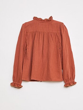 Blusa de gasa de algodón
