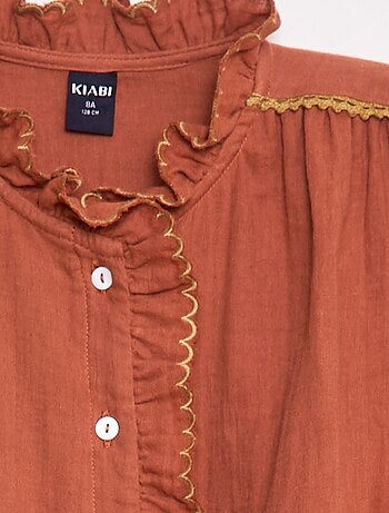 Blusa de gasa de algodón
