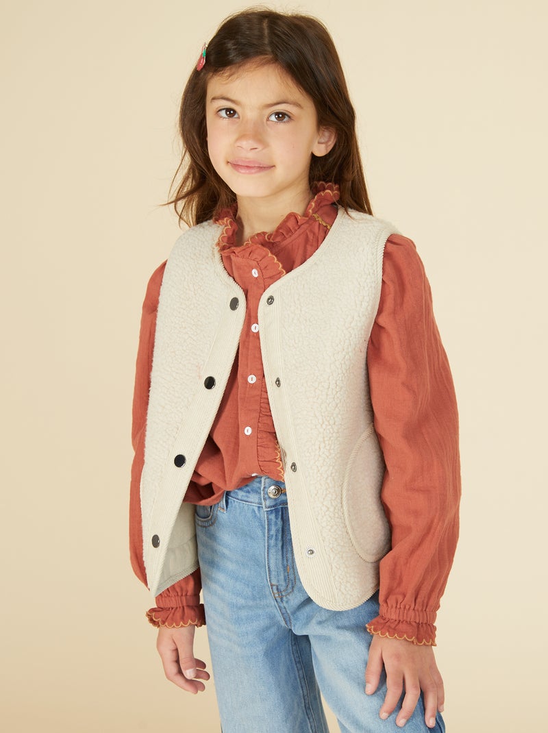 Blusa de gasa de algodón Naranja - Kiabi