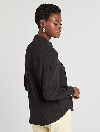 Blusa de gasa de algodón