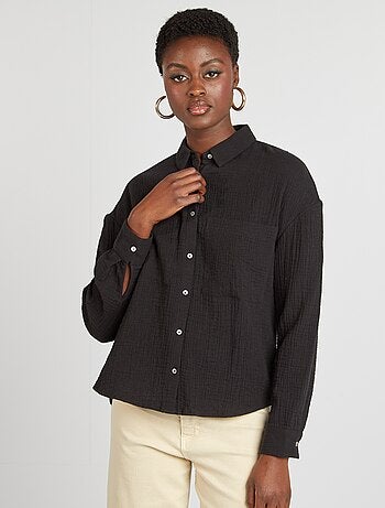 Blusa de gasa de algodón