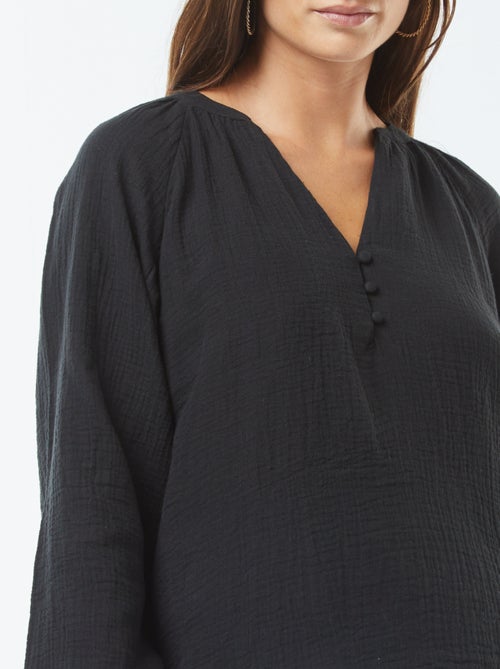 Blusa de gasa de algodón - Kiabi