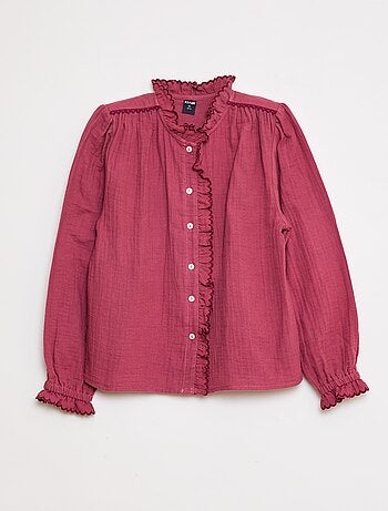Blusa de gasa de algodón