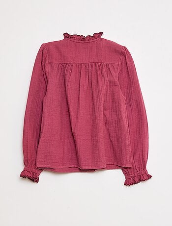Blusa de gasa de algodón