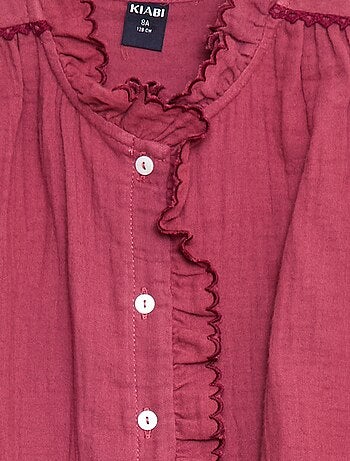 Blusa de gasa de algodón