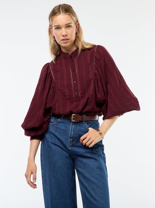 Blusa de gasa de algodón - Kiabi