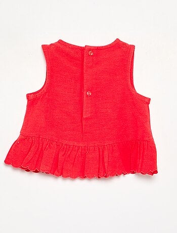 Blusa de gasa de algodón